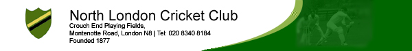 North London Cricket Club, Crouch End Playing Fields, Montenotte Road, London N8